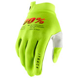 100% iTRACK Gloves Fluorescent Yellow