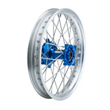 Tusk Impact Complete Wheel - Rear Silver Rim/Silver Spoke/Blue Hub